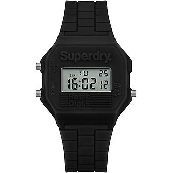 Superdry retro sport watch for Women Digital Quartz with Rubber Bracelet SYL201B