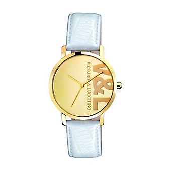 V & l horas en la 5ª avenida reloj para Mujer Analógico de Cuarzo con brazalete de Piel de vaca VL037605