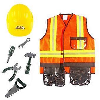 Construction Worker Role Play Costume Realistic Construction Costume with Tools