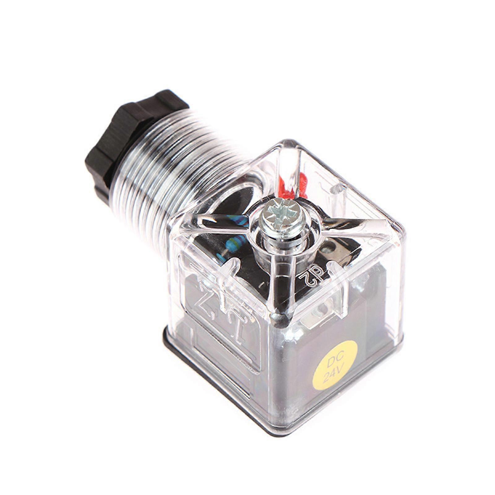 DC24V Transparent Solenoid Coil Plug Compact