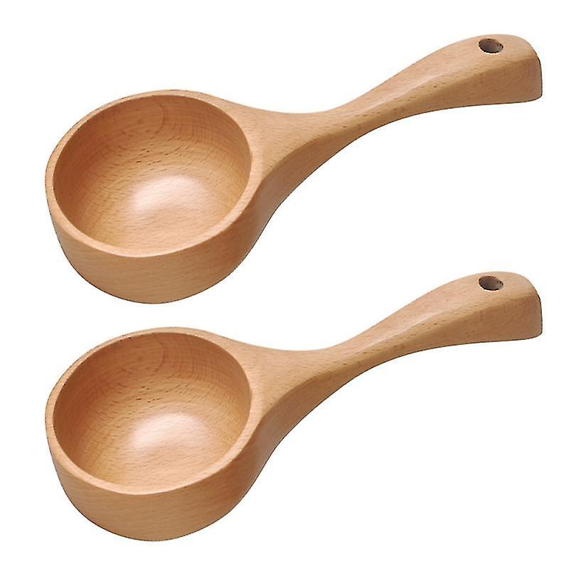 21.5X7.6x4.5cm Log Color Spoons 1pc Multi-function Coffee Bean Spoons Wood Water Ladles Rice Scoops