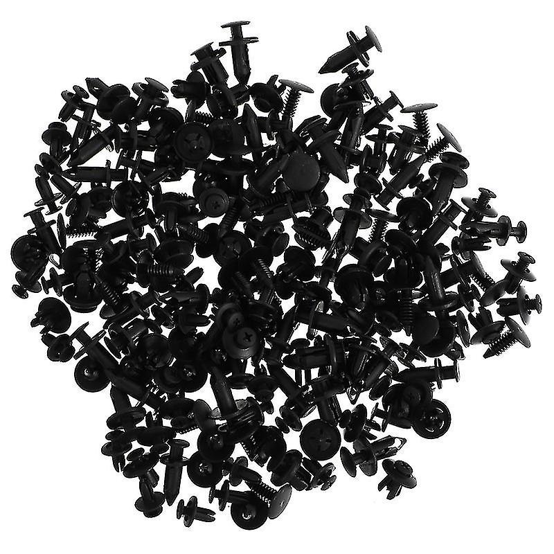 2X2cm Black Rivet Guns 190pcs Push Type Retainer Clips Bumper Fastener Rivet Clips Auto Body Retaine