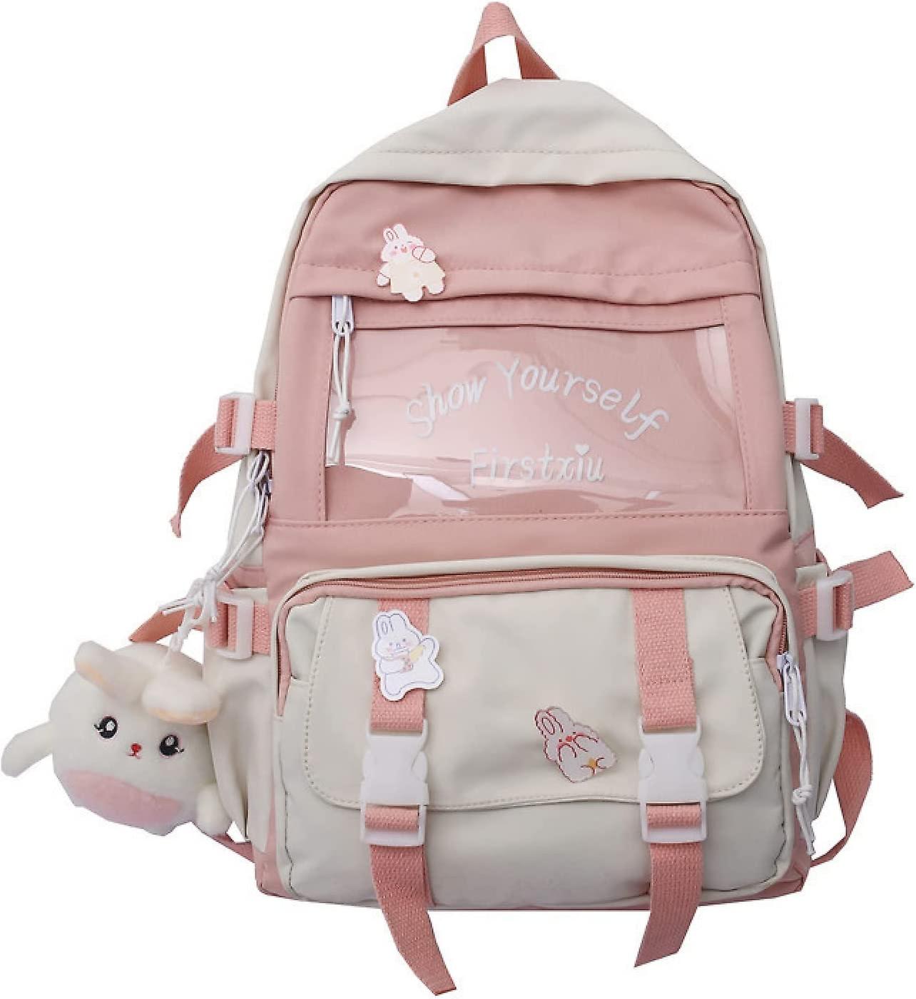 Kawaii Backpack with Kawaii Pin and Accessories Cute Kawaii