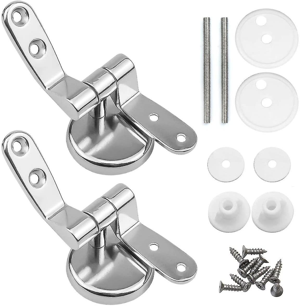 Toilet Seat Hinge Clips, Set Of 2 Replacement Toilet Seat Hinges With Zinc Alloy