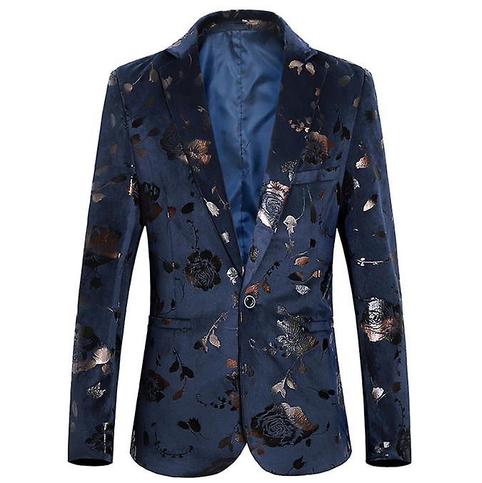 Men's Floral Tuxedo Jackets One Button Blazers Jacket