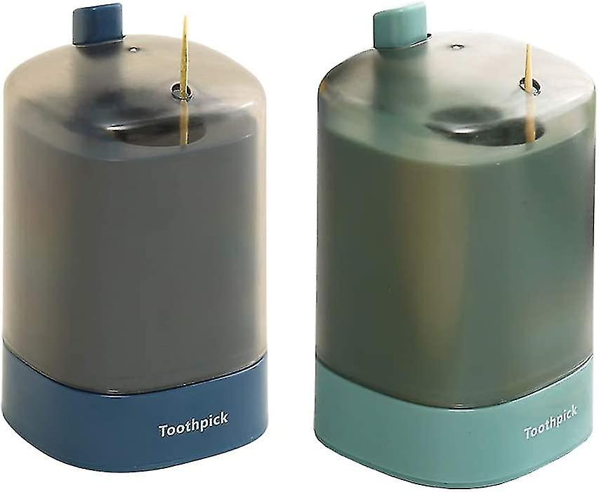 Automatic Toothpick Holder Dispenser, 2 Pieces Pop Up Toothpick Box, Toothpicks Storage, Anti Slip, Fall Resistant