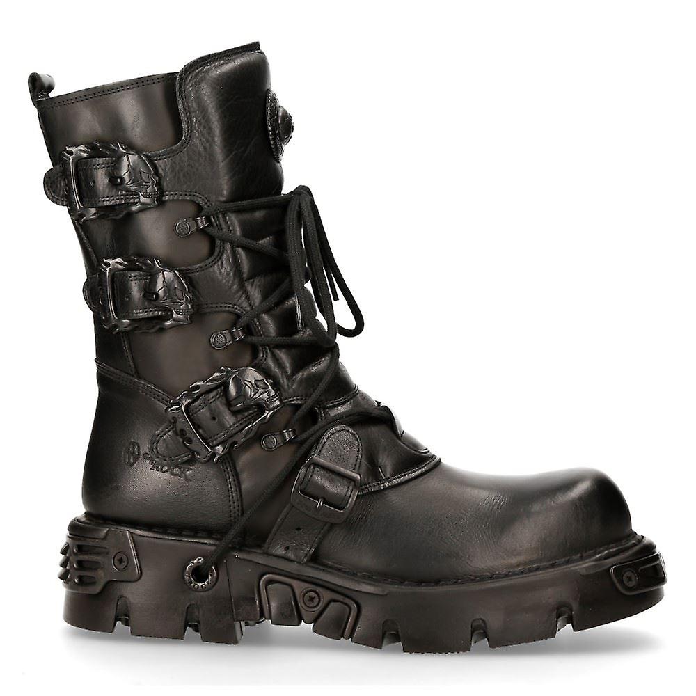 New Rock 391-S18 Leather Mid Calf Boots