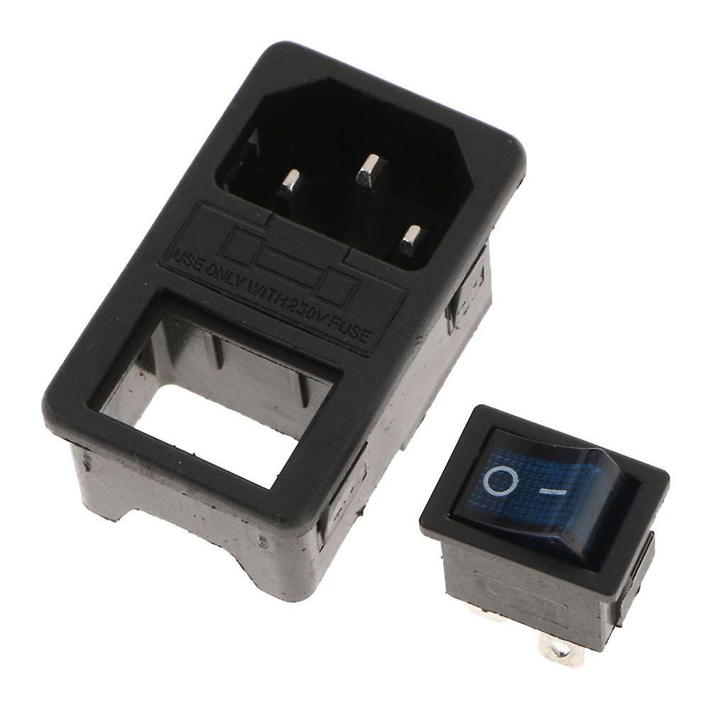 Male Power Socket 10-15a 250v Input Module Plug Card 3 In 1