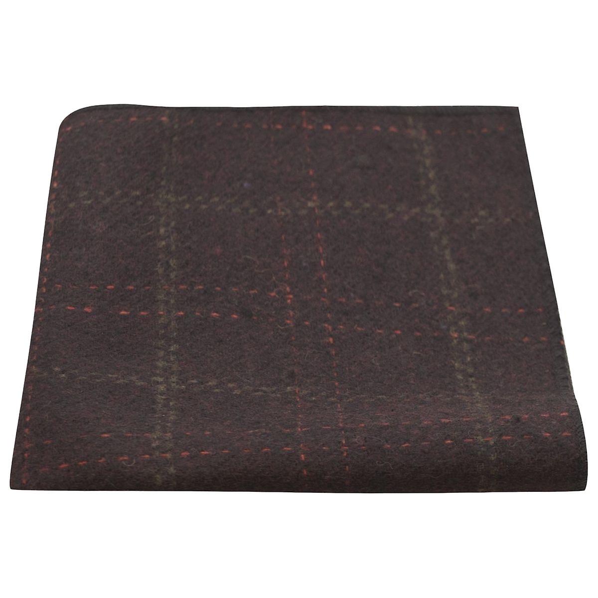Heritage Check Wine Pocket Square