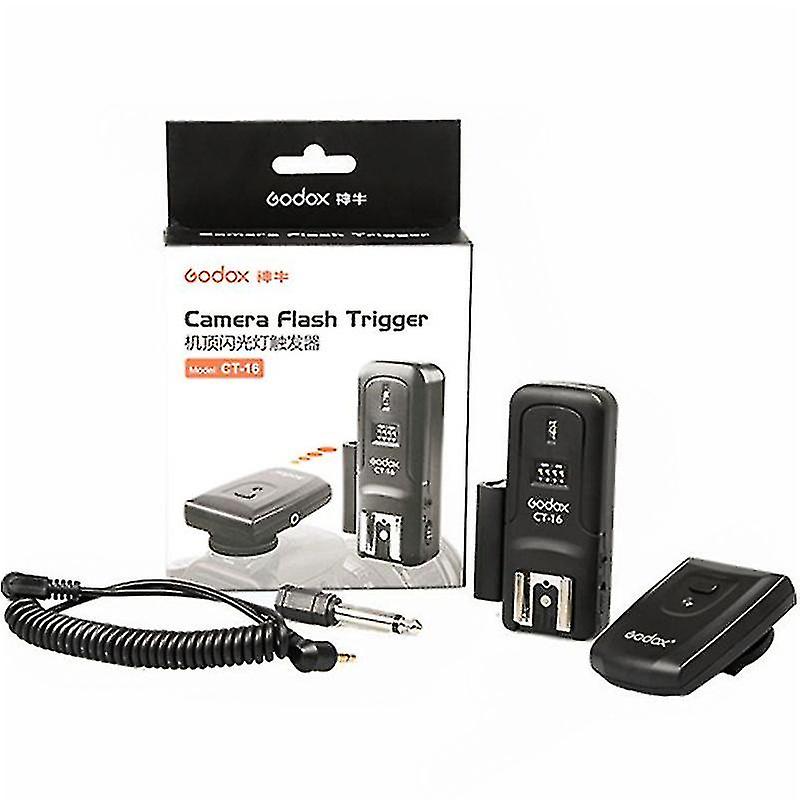 Godox Ct-16 16 Channels Wireless Radio Flash Trigger Transmitter + Receiver Set For Canon Nikon Pentax Studio Flash