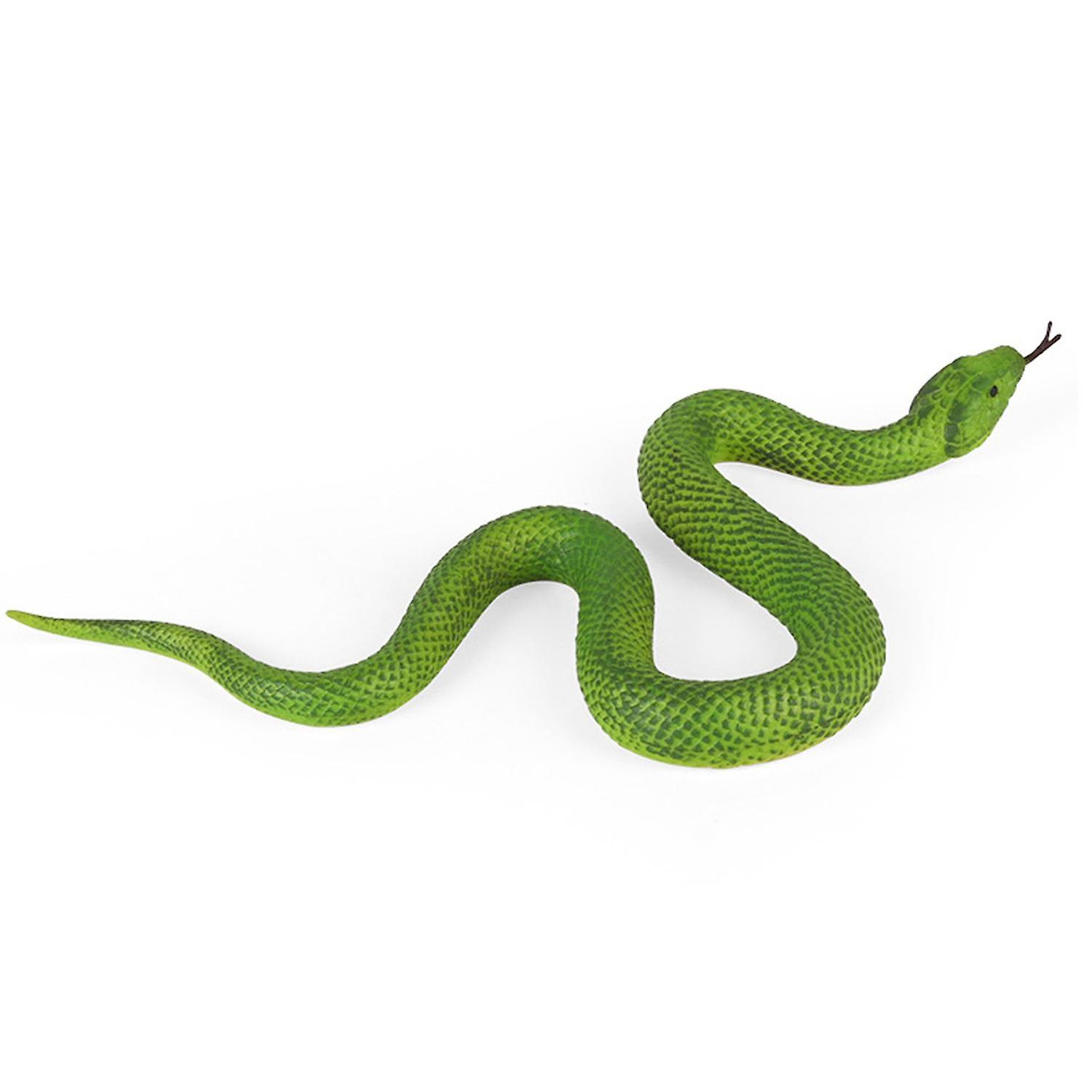Realistic Fake Snakes Toy Halloween Scary Prank Props Soft TPR Snake Figure Garden Snake Model Scare