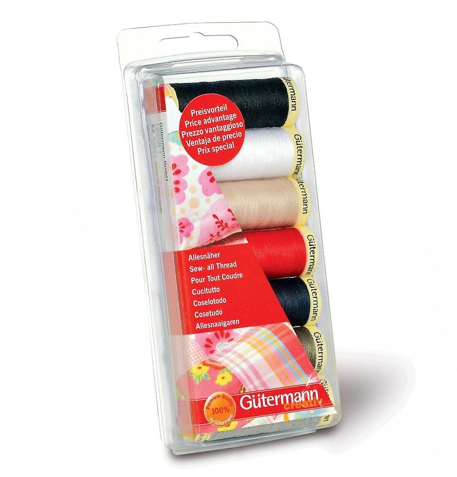 Gutermann Sew All Sewing Thread Set 100m  Basic Colours - per pack of 7