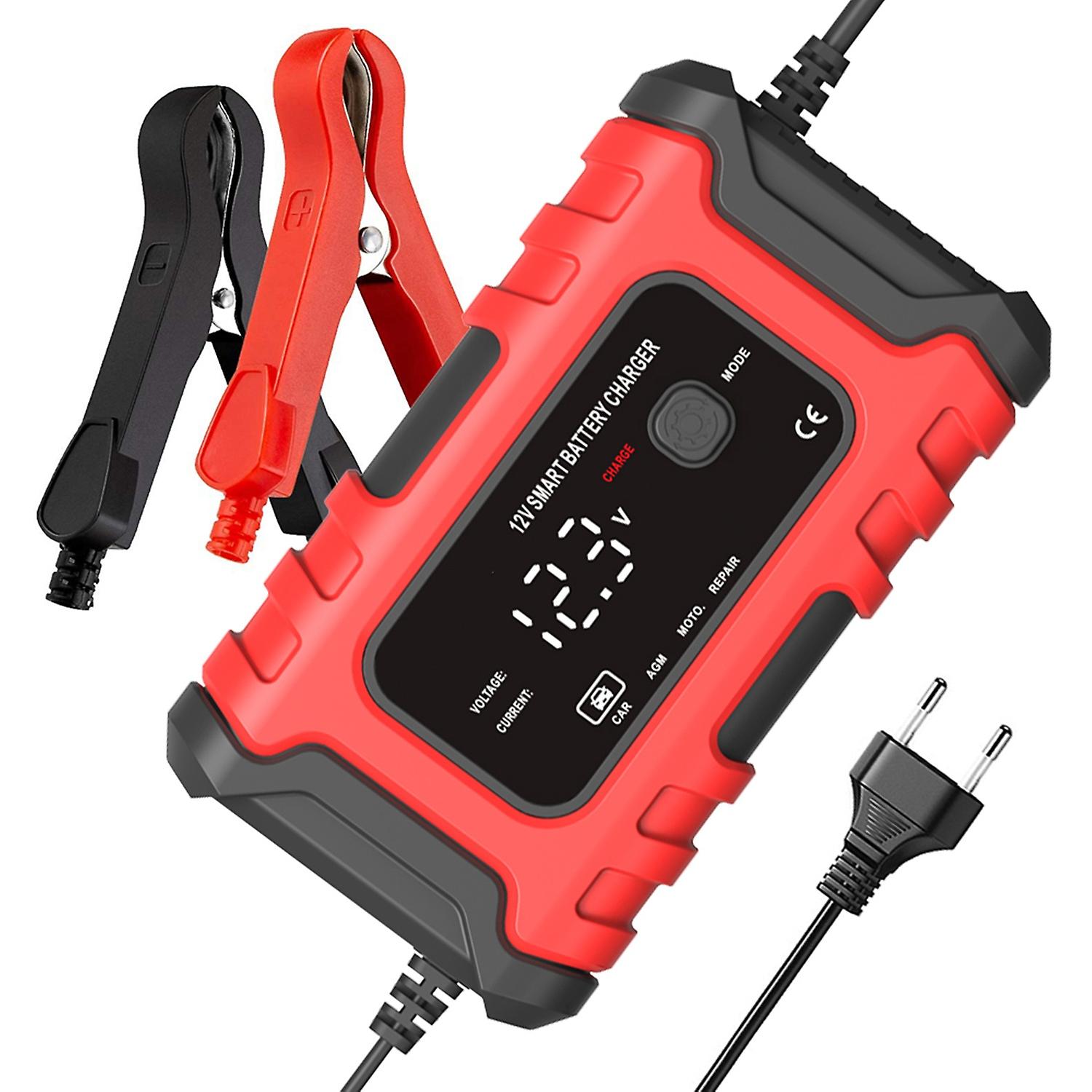 Motorcycle Battery Chargers 12V6A Full Automatic Smart Battery Chargers Maintainer Portable Trickle