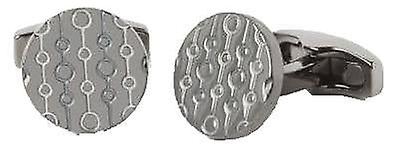 Simon Carter 70s Enamel Chain Gunmetal Cufflinks - Blue/Grey