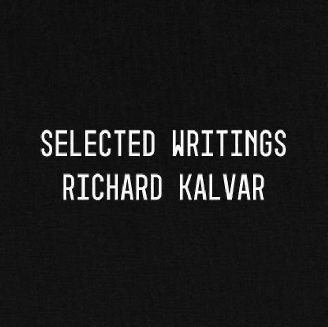 Richard Kalvar Selected Writings Paperback