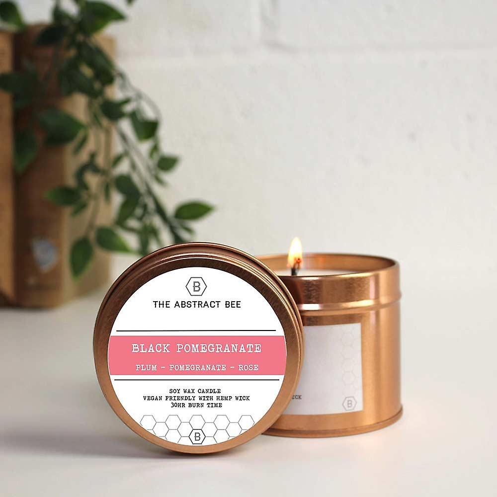 Soy Wax Tin Candle - Black Pomegranate