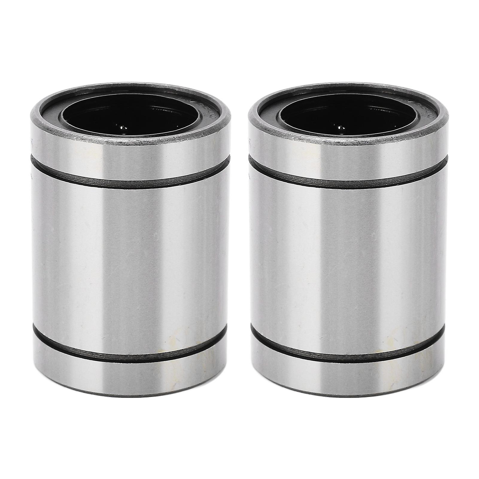 2 Pcs Linear Motion Ball Bearing Low Friction High Precise Linear Cylindrical Ball Bearing for 3D Printer CNC Machine