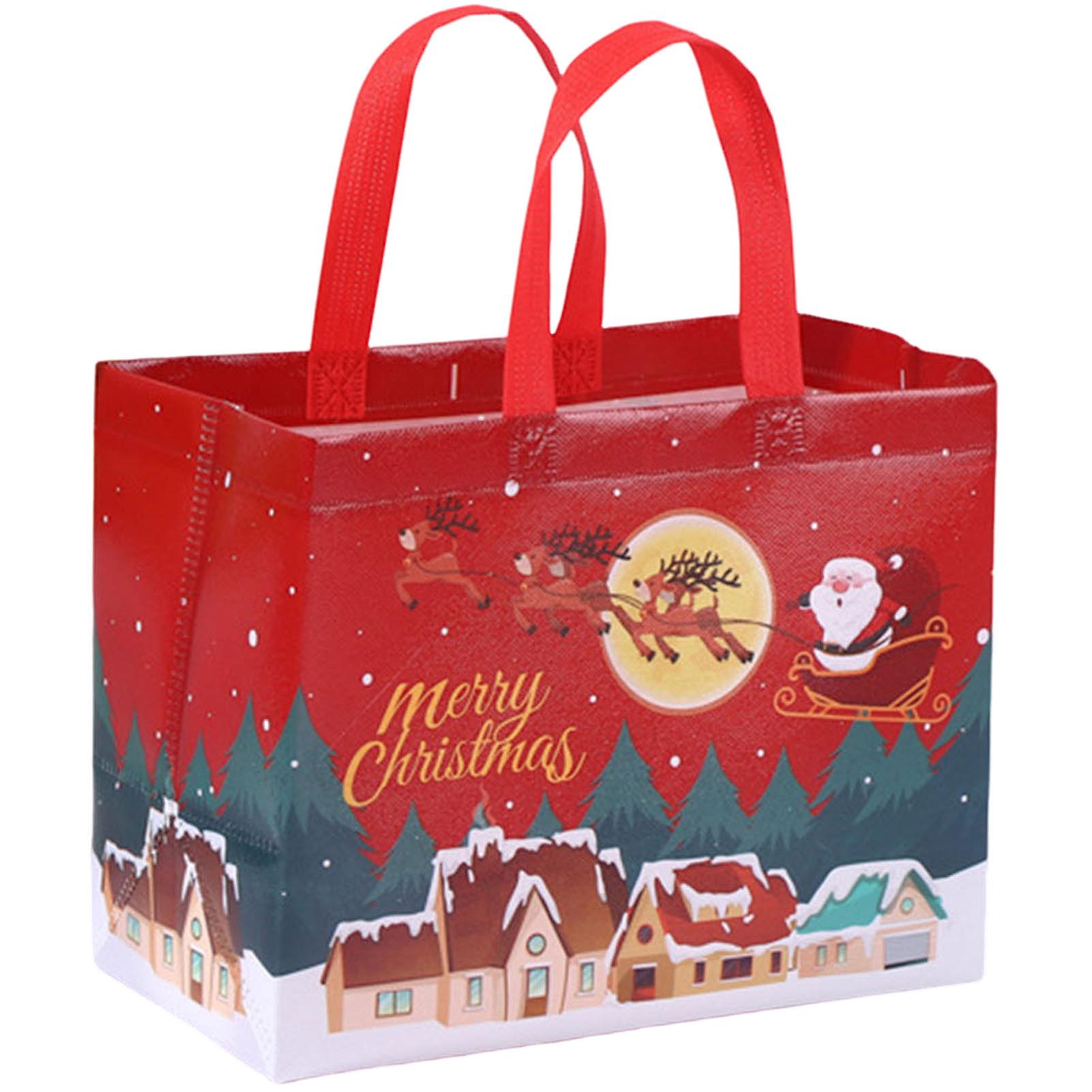 Merry Christmas Candy Bag Large Capacity Reusable Christmas Candy Bag For Daily Use Shopping School