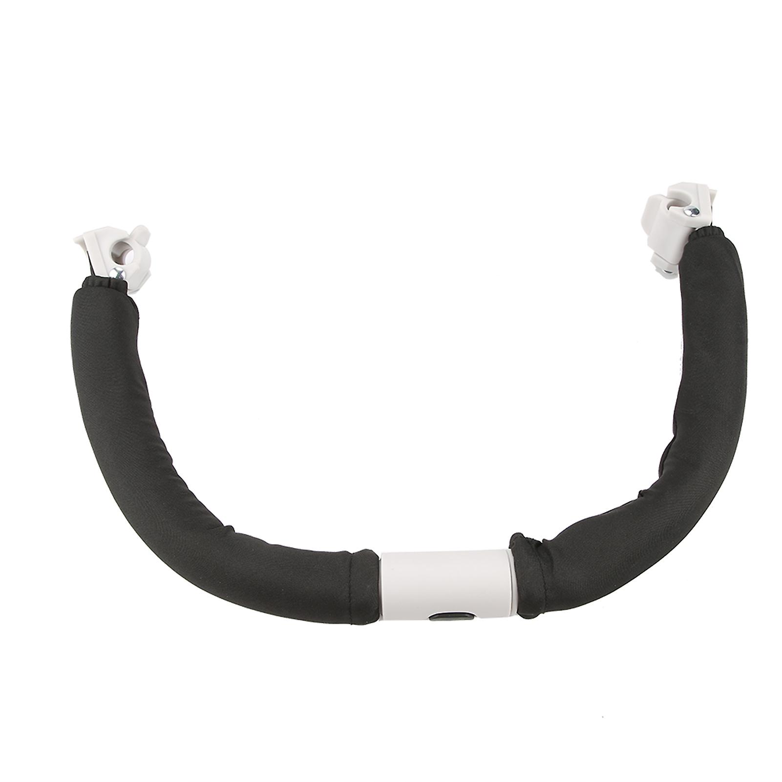 Adjustable Baby Stroller Handlebar Armrest Bumper Bar Black, Universal Fit Replacement Accessory for Infant Strollers and Prams
