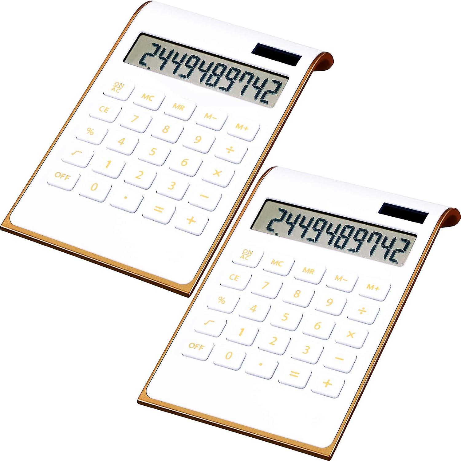 2 pcs Home Office Calculator Slim Calculator Cute Calculator S, Portable Calculator for Office and School