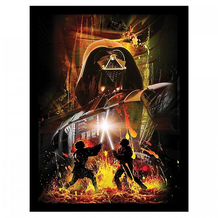 Star Wars Episode III Epic Battle Framed Poster