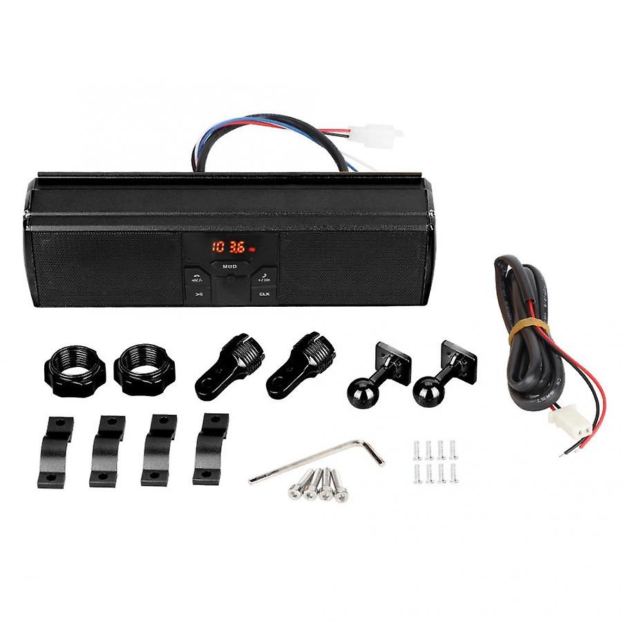 DC 12V Altoparlante Bluetooth per moto Sistema audio impermeabile o DisplayLED MP3 Radio Altoparlante stereo Accessori per moto ~ 10505