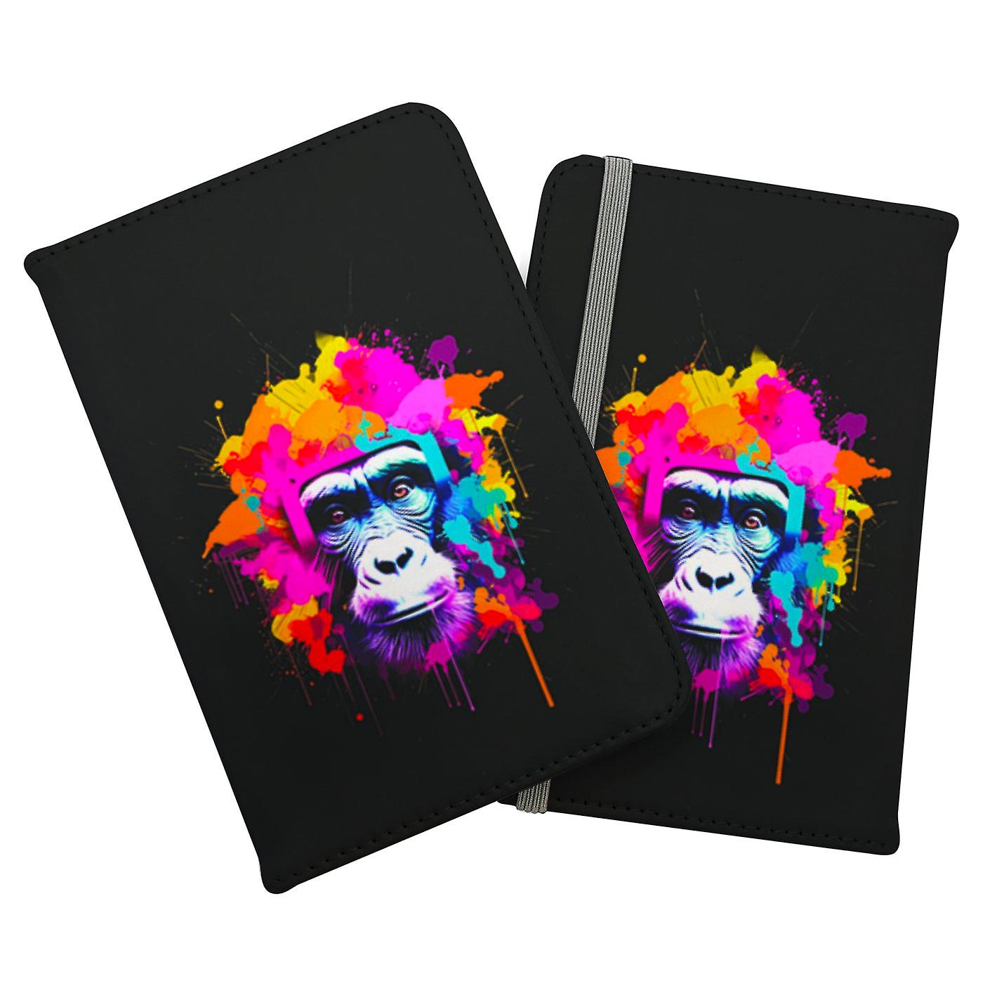 Multi Coloured Monkey Face Passport Cover