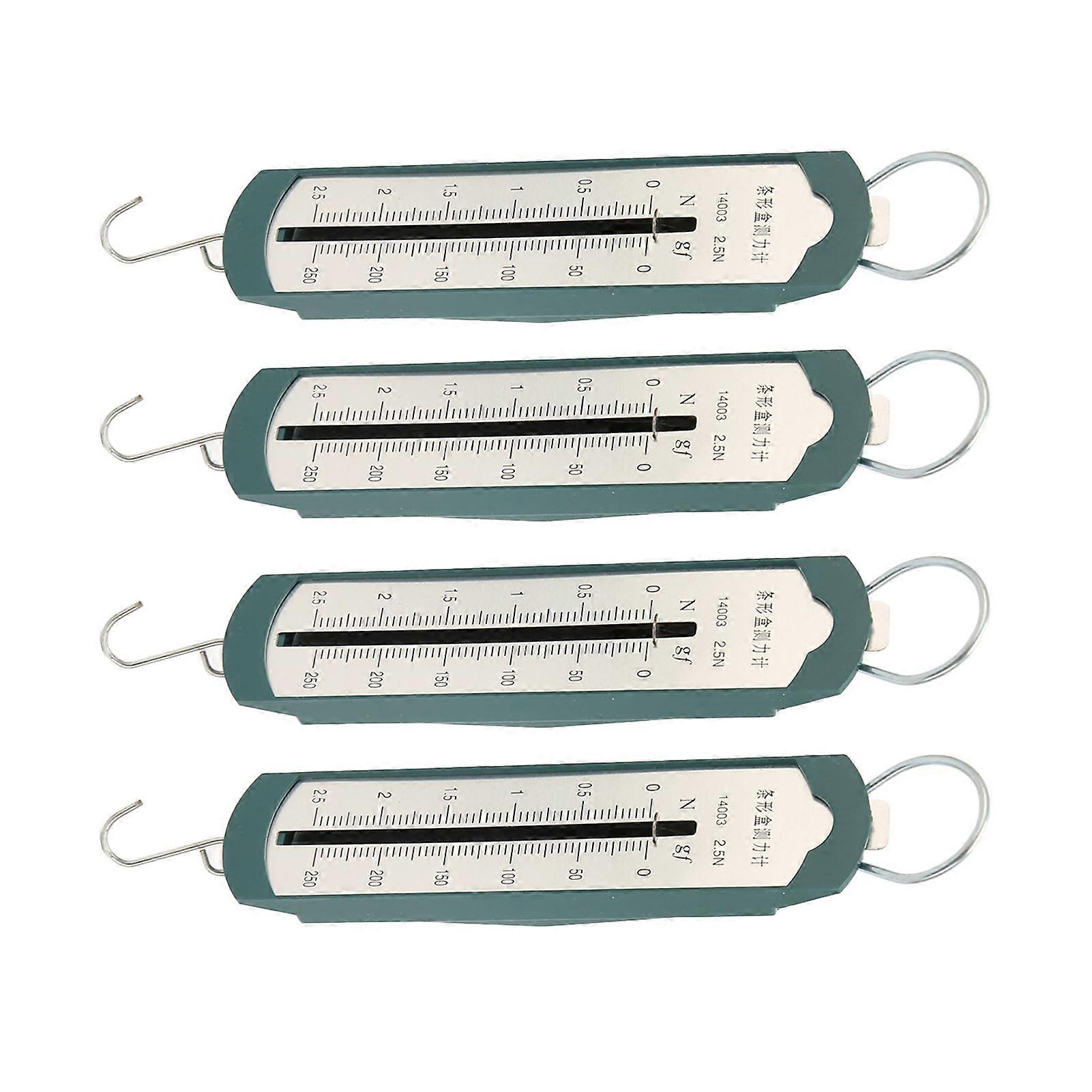 4pcs Spring Dynamometer Professional High Accuracy Bar Portable Spring Scale for Student Physics Experiment Teaching Demonstration 2.5N