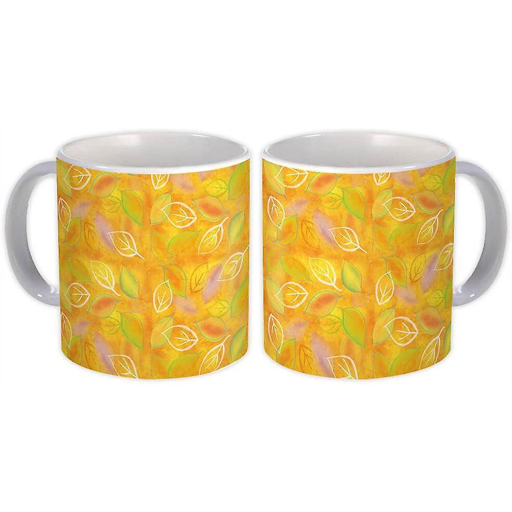 Gift mok: bladeren schets herfst