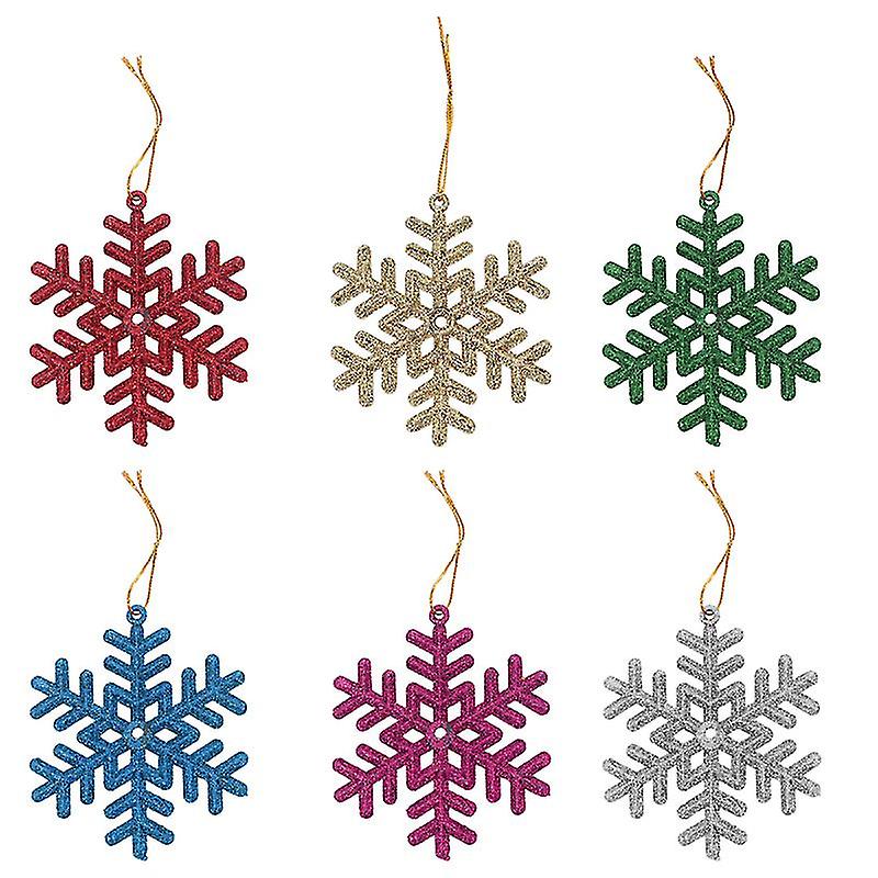 12pcs Plastic Snowflakes