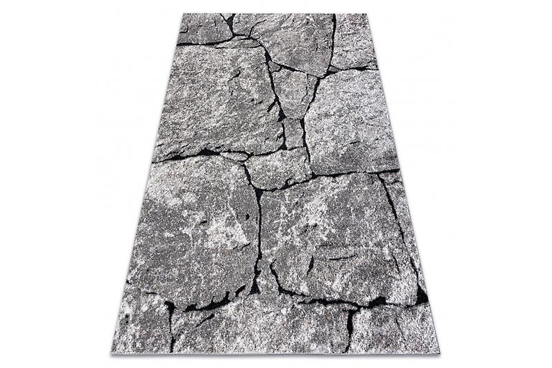 Modern carpet COZY 8985 Brick, paving, stone - structural two levels of fleece grey