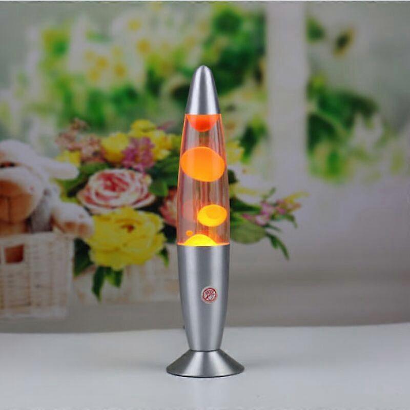 Futuristic orange lava lamp with switch