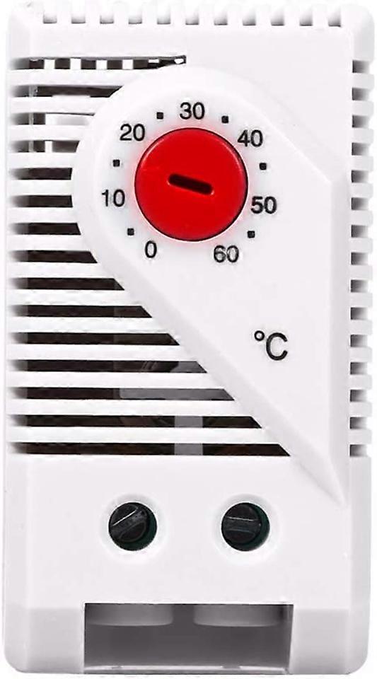 0-60 Compact Thermostat, Adjustable Mechanical Electric Temperature Controller (Red Button)