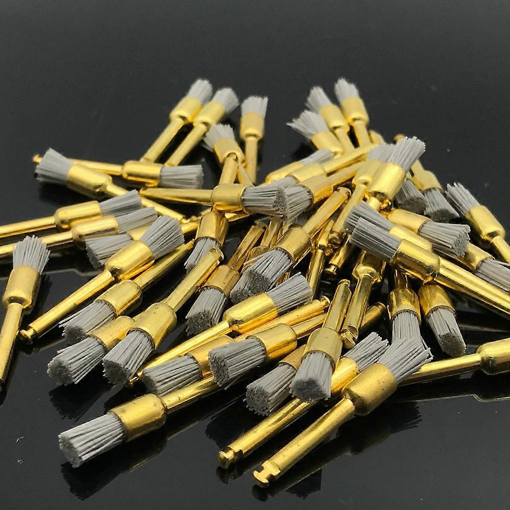 50pcs Alumina Latch Flat Type Dental Polishing Polisher Brush Prophy