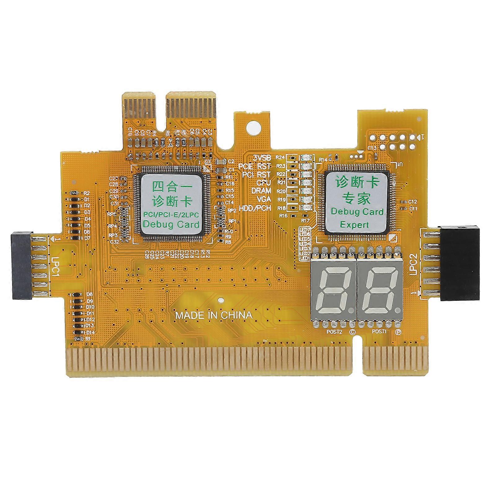 Desktop-Diagnosekarte PCI PCIE 2LPC 4in1 Analysator Motherboard 2Bit Debug Post Test Kit