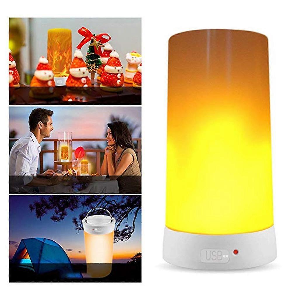 USB Charging Flame Effect Magnetic Base LED Desk Lamp