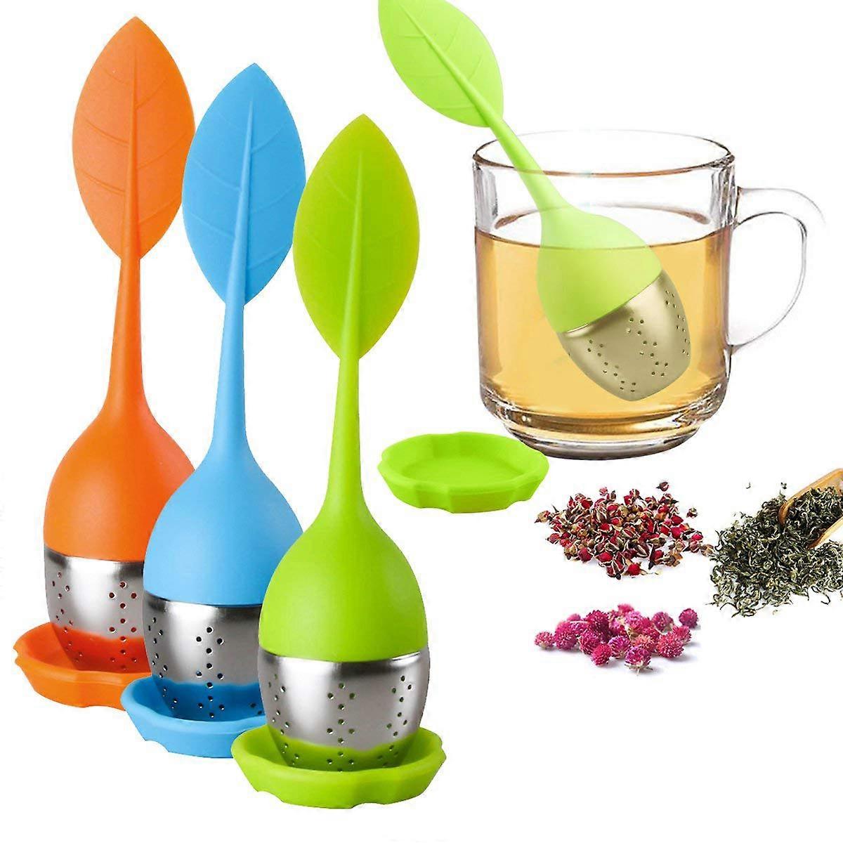 Loose Leaf Tea Infuser - Silicone Handle Tea Infuser Stainless Steel Strainer fo