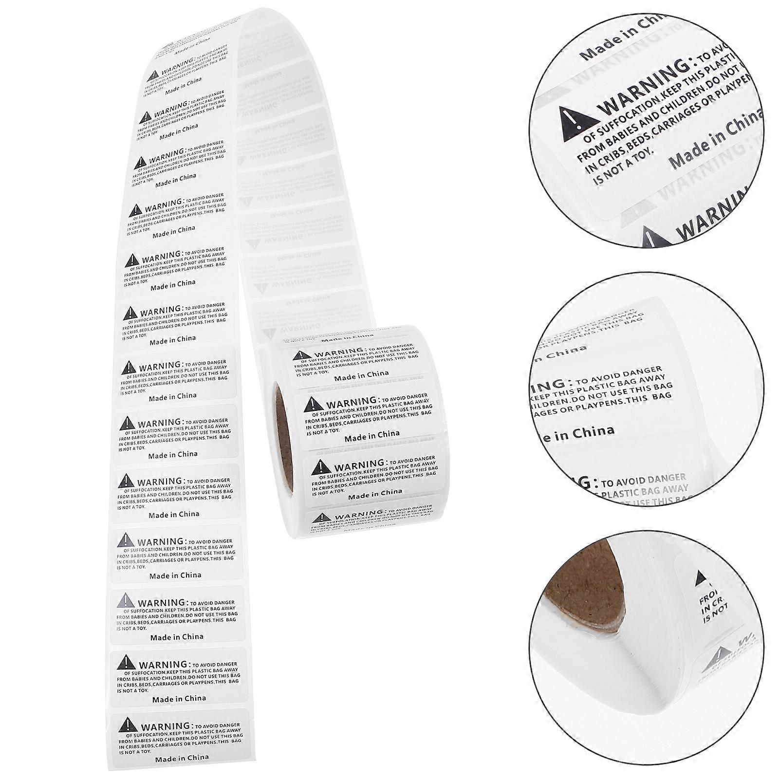1000pcs Self-adhesive Shipping Labels Packing Box Suffocation Warning Labels Suffocation Labels