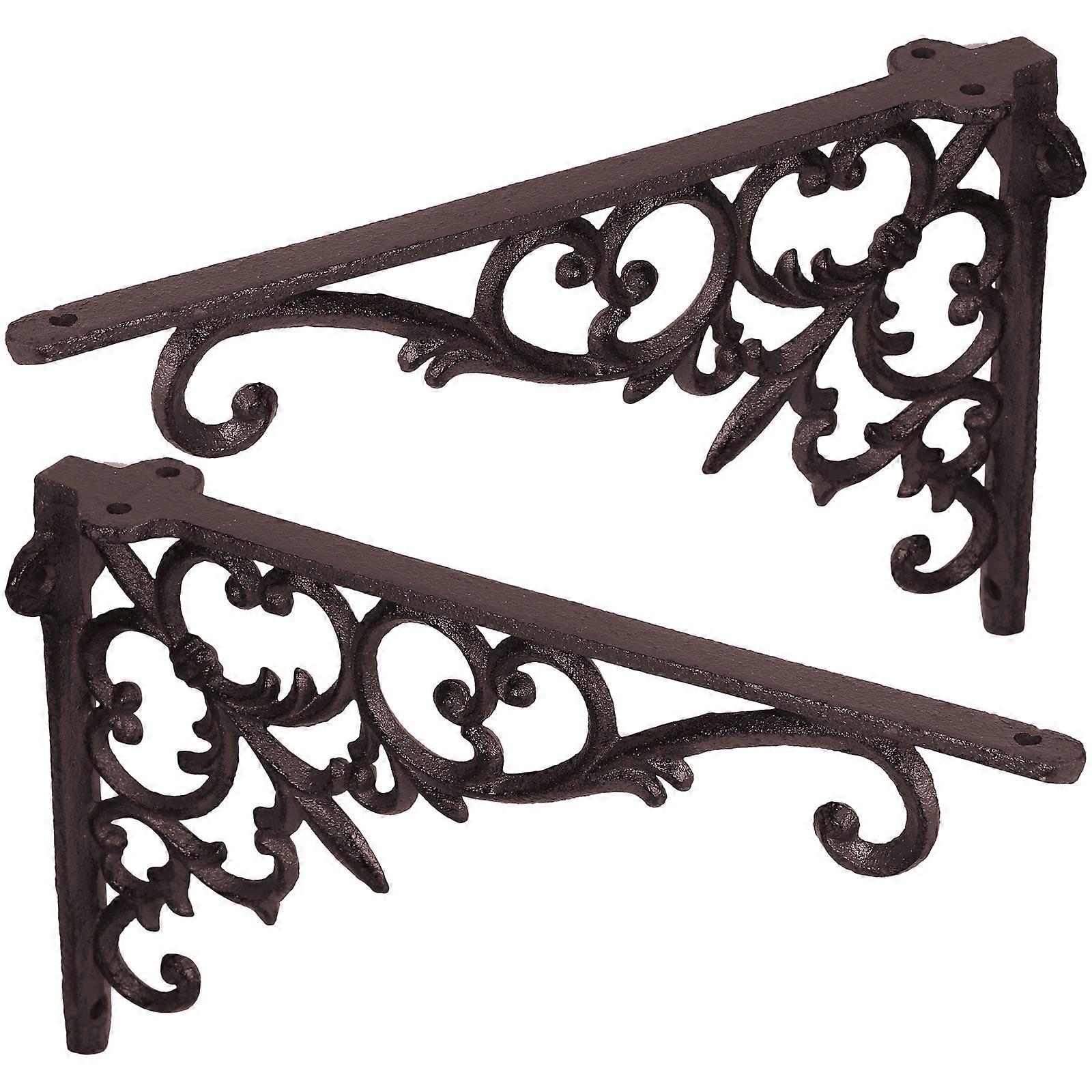 2pcs Wall Shelf Bracket Shelf Bracket Floating Shelf Bracket Iron Shelf Brackets Iron Mailbox Bracket