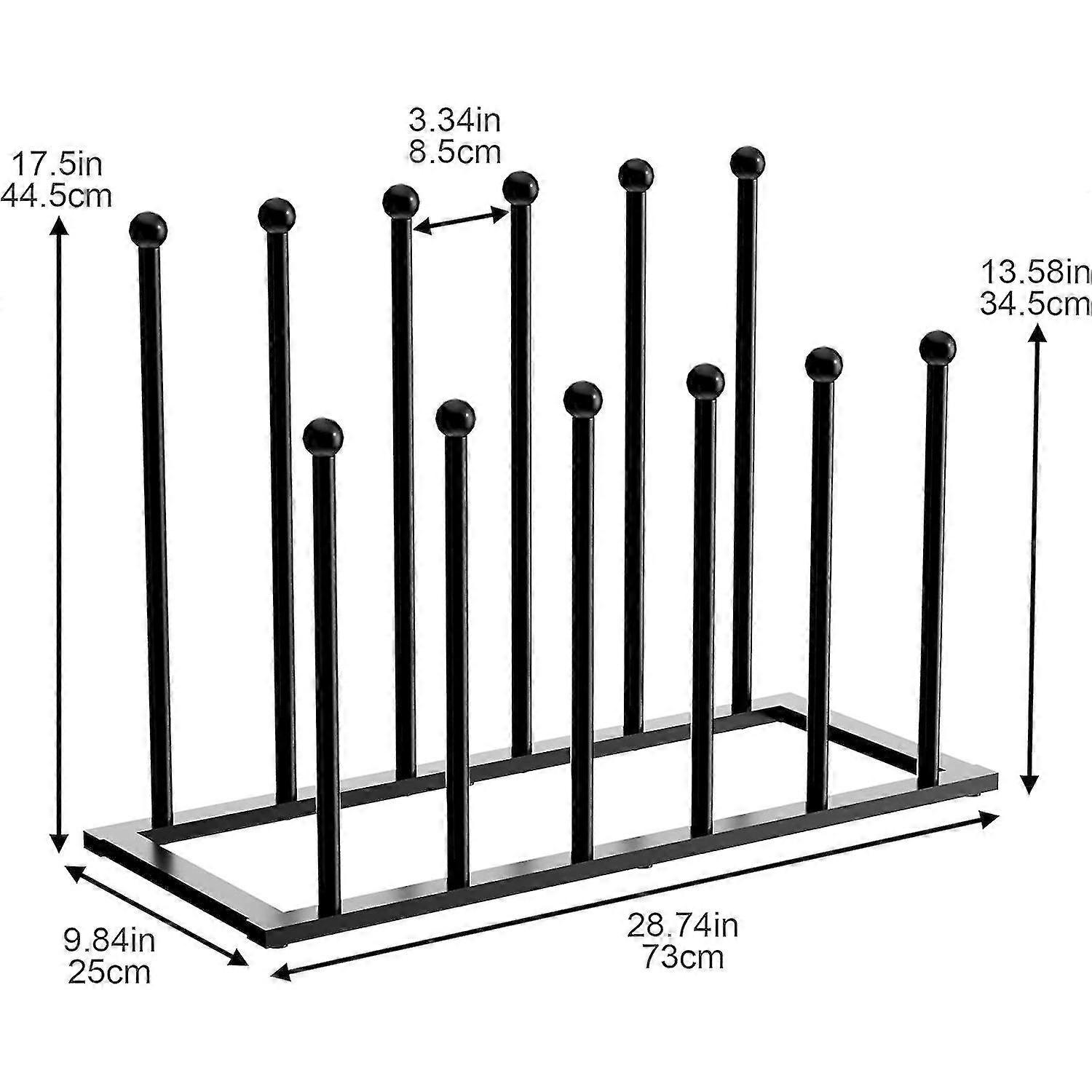 Free Standing Shoe Racks Black Metal Boot Rack | Fruugo UK