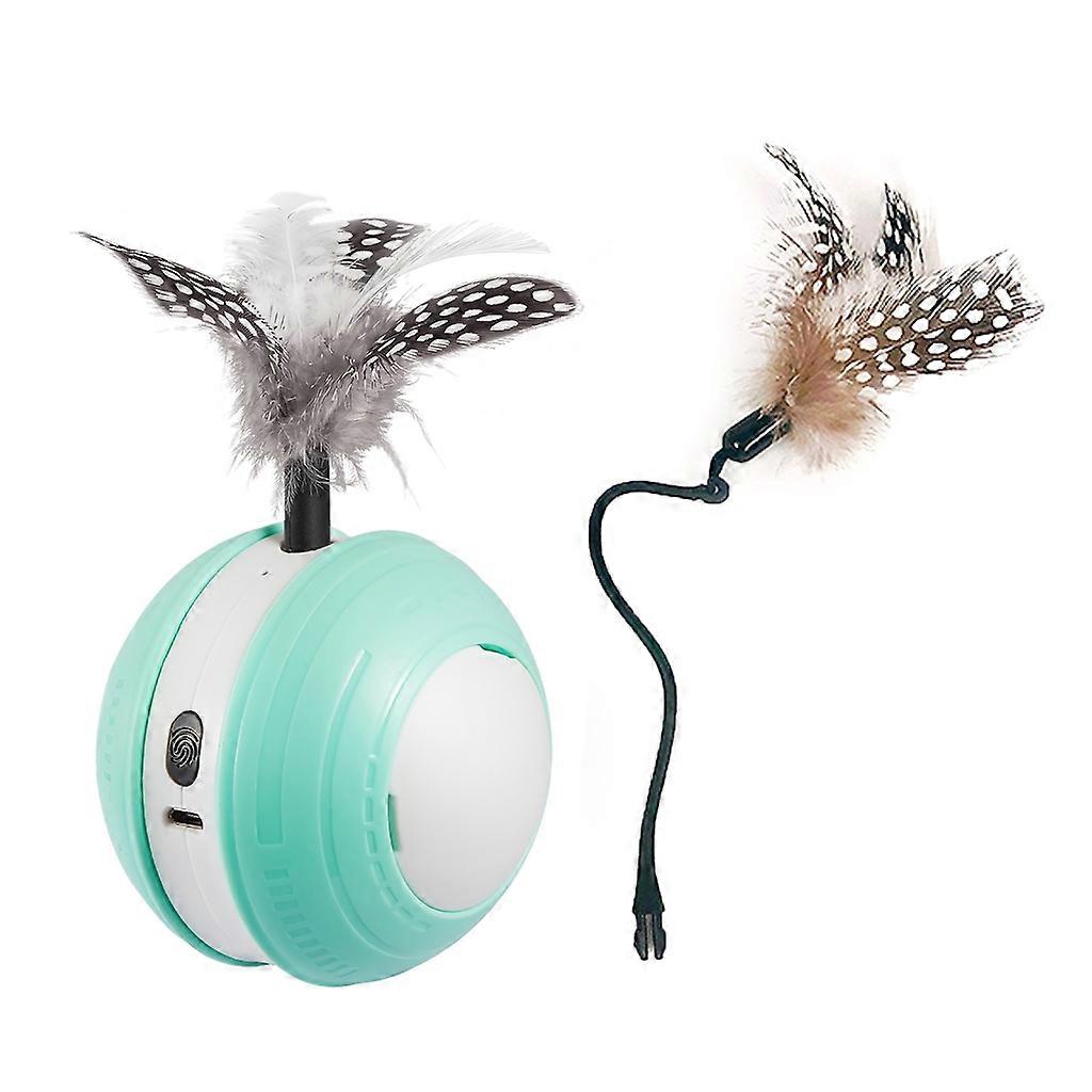 Interactive Cats Feather Toy Random Moving Automatic Rollers Electric Balls
