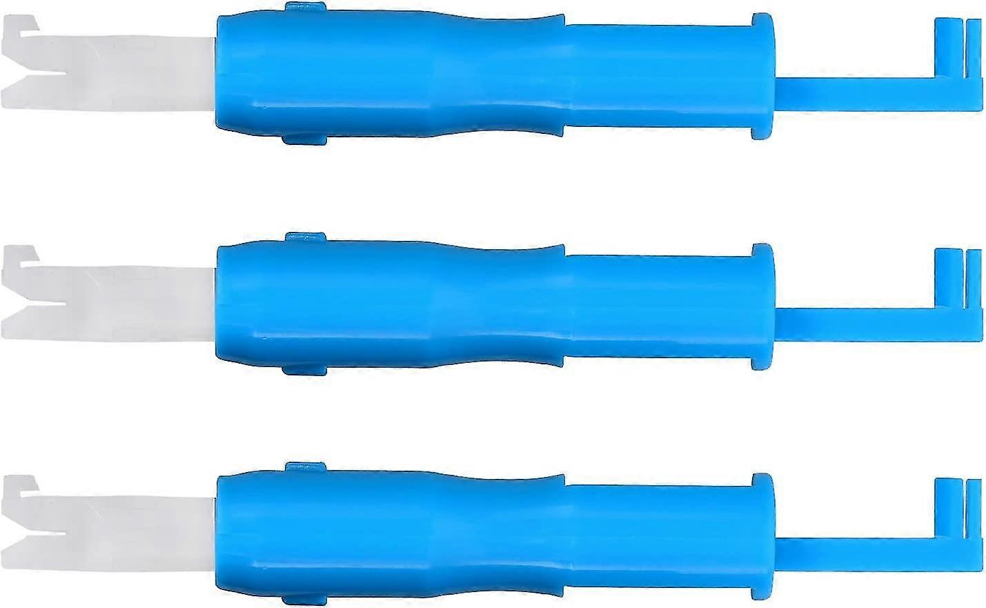 3 Pieces Sewing Needle Inserter Automatic Needle Threader Needle Threading Tool For Sewing Machine(blue)