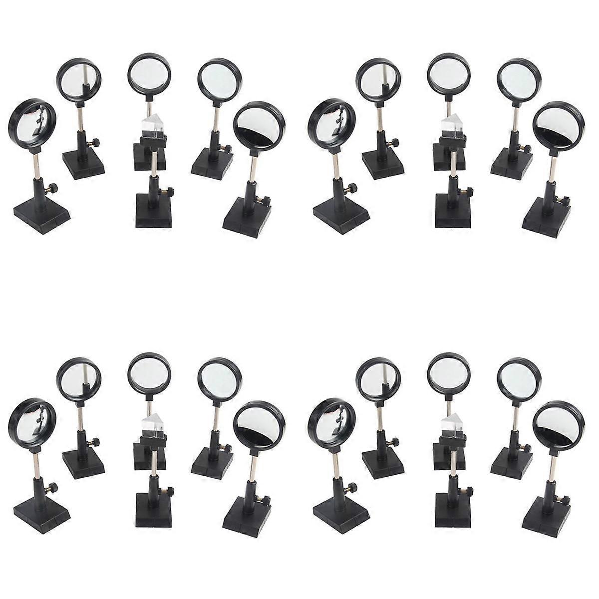 4X Physical Optics Experiment Set Convex Lens Concave Lens Triangular Prism Plane Mirror Convex Mir