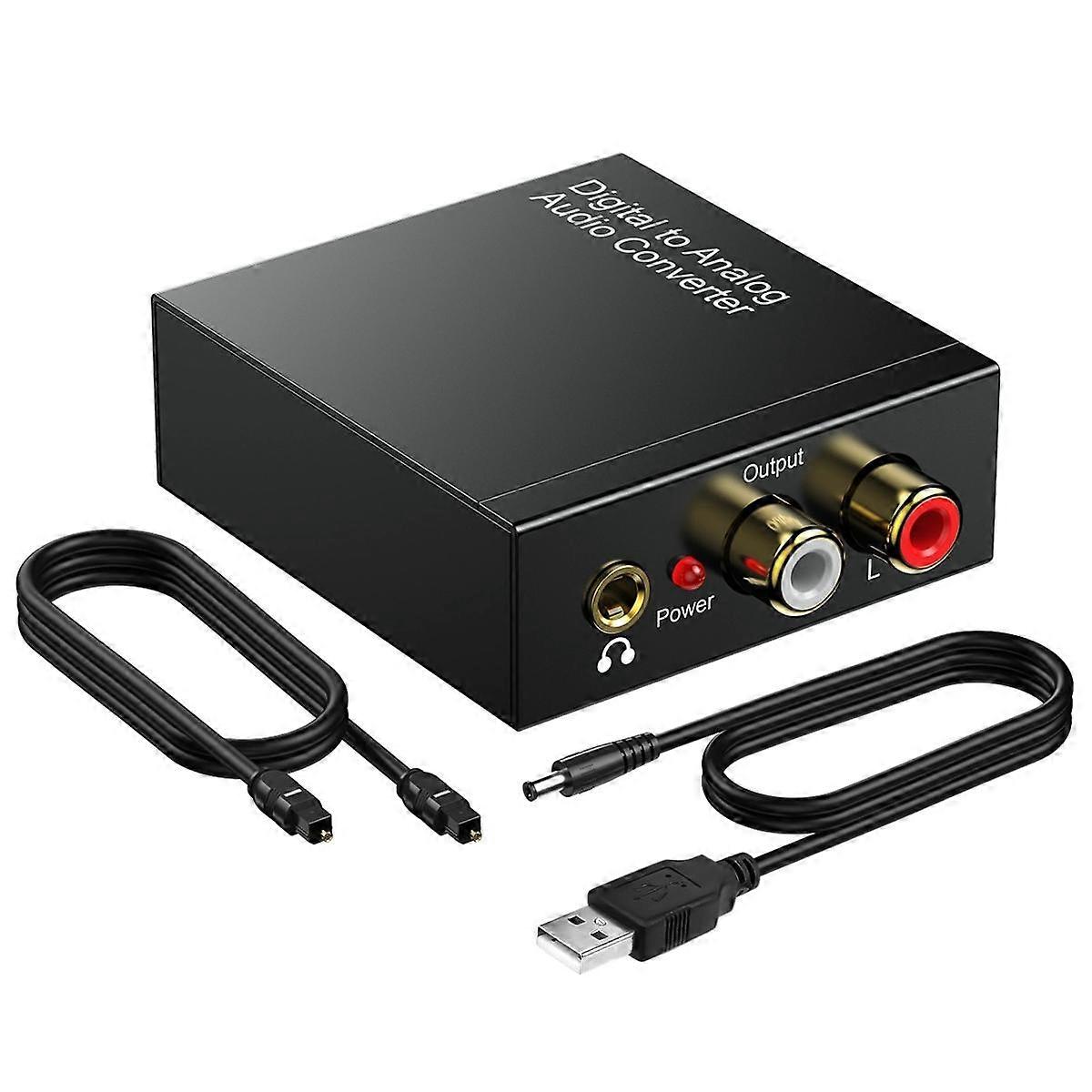 Portable 3.5mm Jack Coaxial Optical Fiber Digital to Analog Audio AUX L/R Converter Digital Audio D