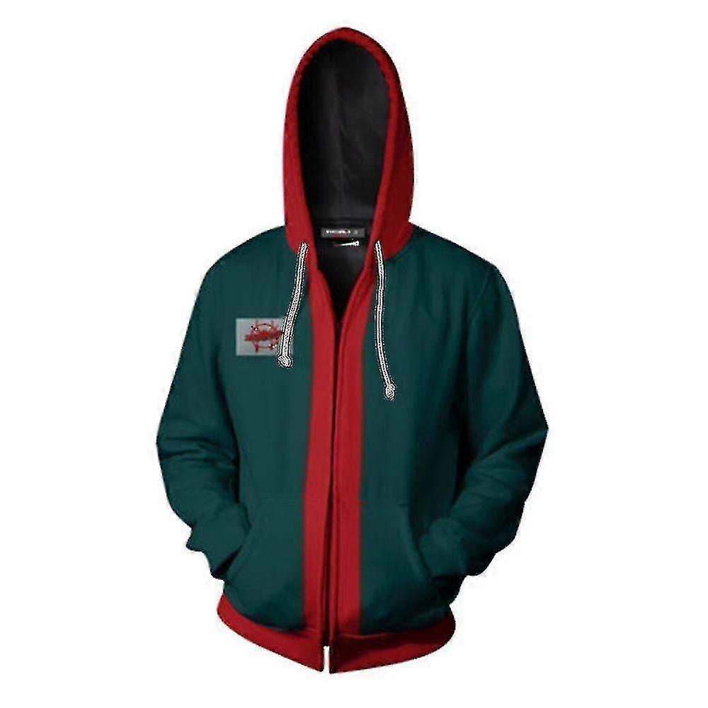 Men Spider-man Into The Spider-verse Hoodie Jacket Miles Morales Cosplay Costume Halloween Party Casual Hooded Coat