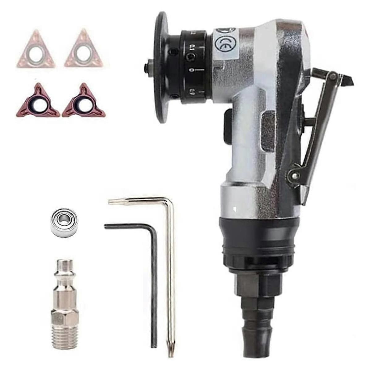 Mini Chamfering Machine, Pneumatic Beveling Machine for Inner Hole Deburring Linear,1/4 Inch Intake