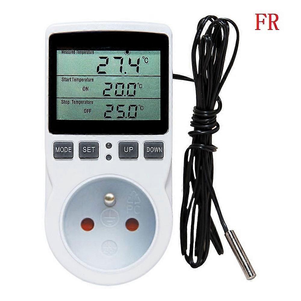 Multifunctional Thermostat Electronic Digital Timer Temperature Controller Socket with Timing Switch Sensor Probe 110-220V