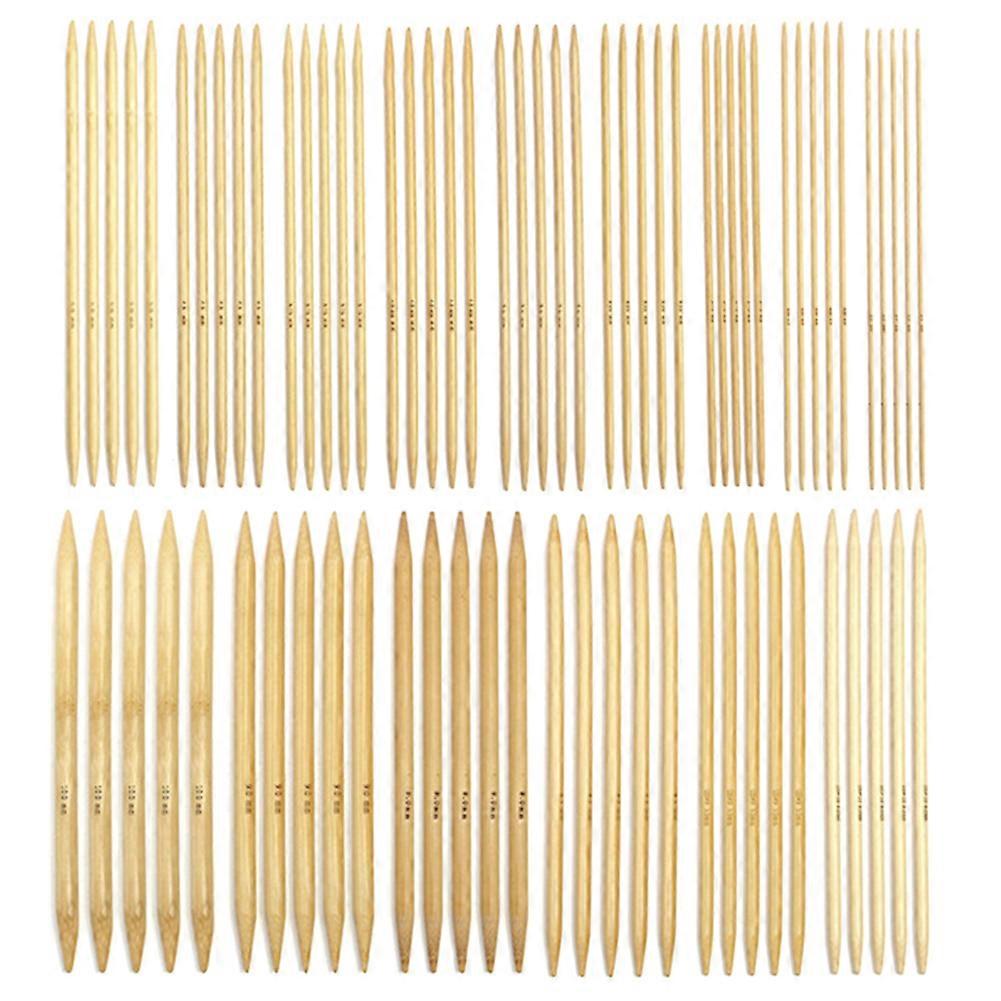 75Pcs Bamboo Double Pointed Knitting Needles Durable for Sock Sweater Scarf