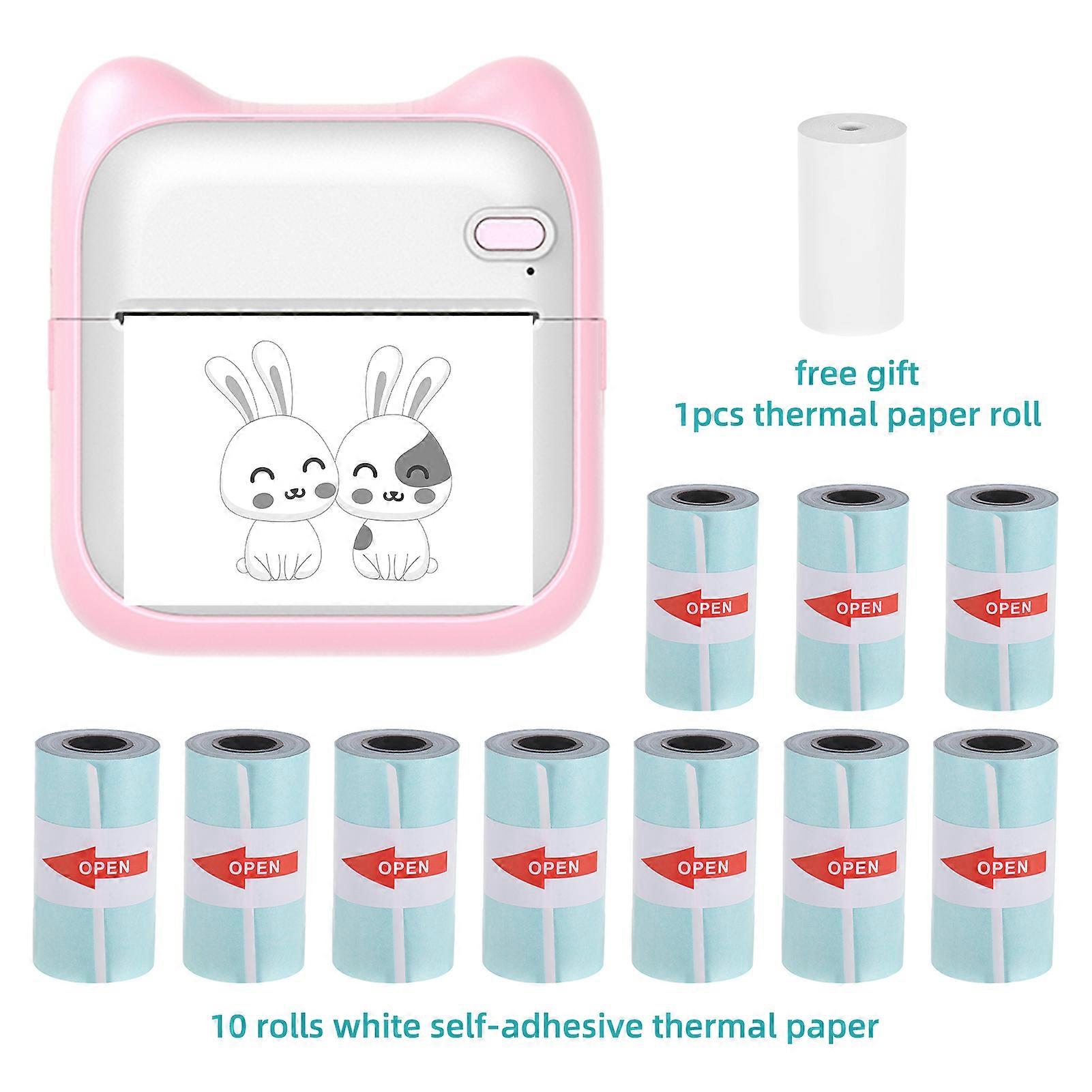 Mini Pocket Photo Printer Portable Thermal Printing Machine 203dpi Wireless BT Connection for Picture Lable DIY Handcraft List Meno Notes Journal Rece