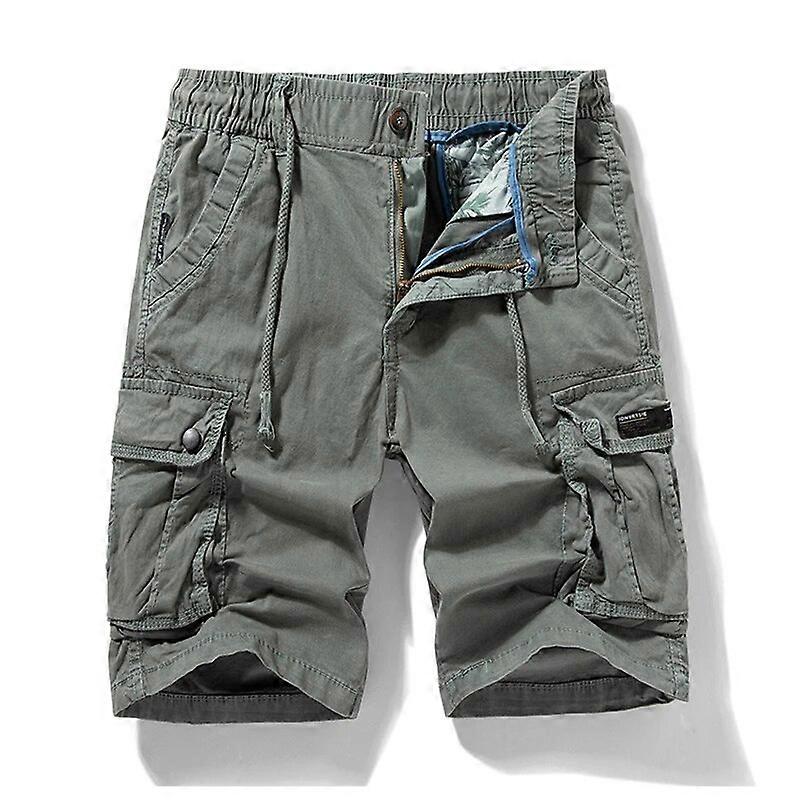 Redkid Nouveau Été Hommes Cargo Shorts Coton Casual Multi Poches Militaire Shorts Hommes Solide Tact